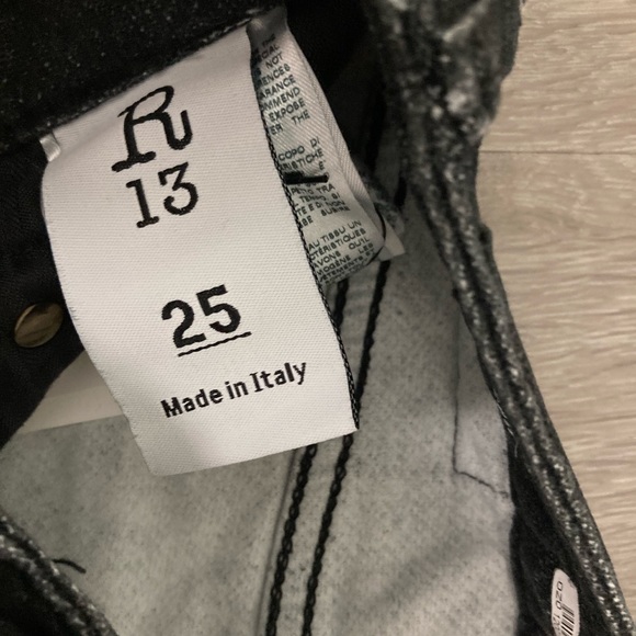 R13 Boy skinny leopard jeans. SIZE 25 - Picture 10 of 13